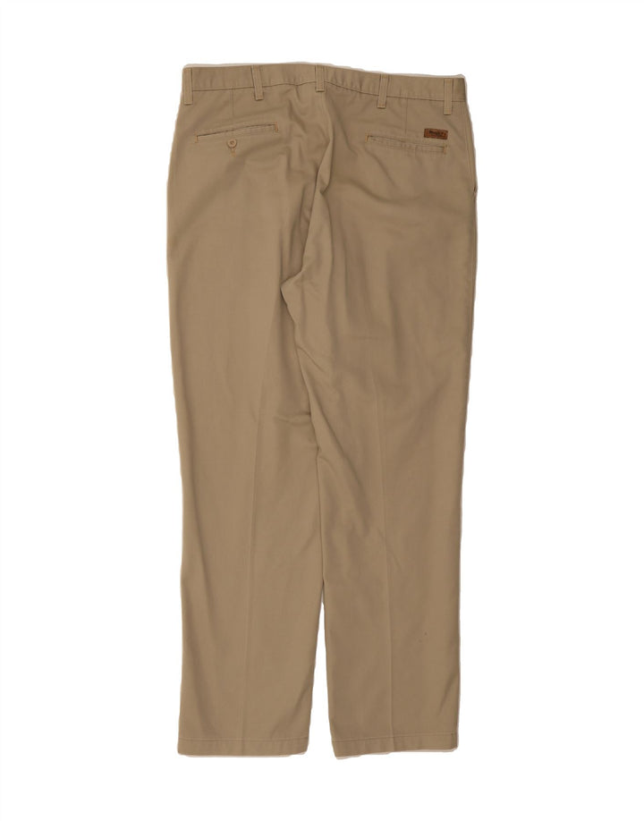WRANGLER Mens Pegged Straight Chino Trousers W38 L32 Beige Cotton Vintage Wrangler and Second-Hand Wrangler from Messina Hembry 