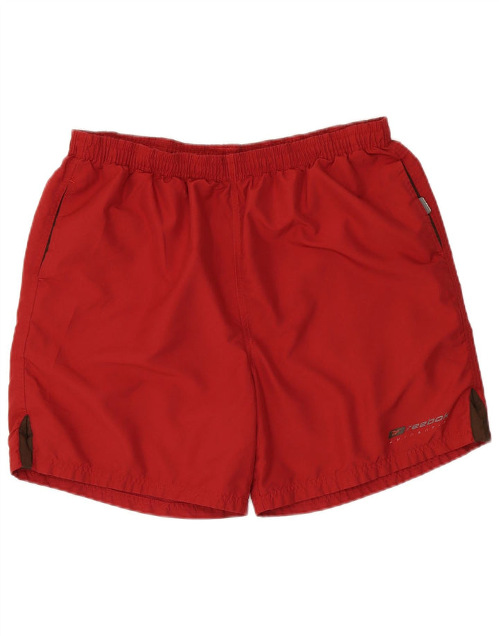 Shorts de natação masculinos Reebok grande poliéster vermelho