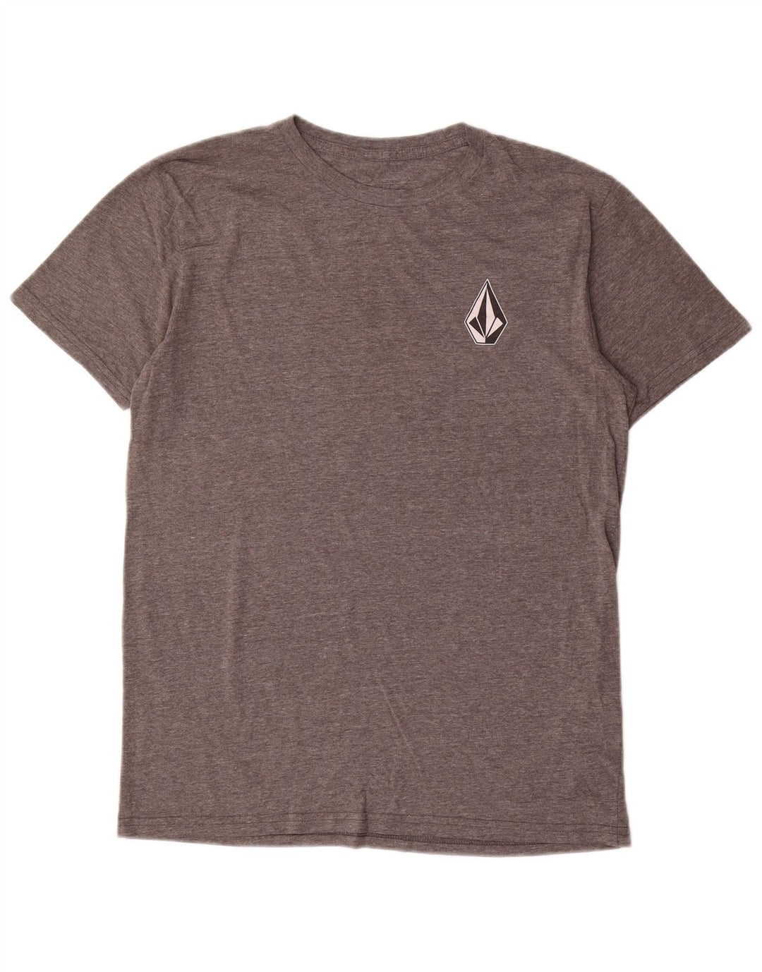 Volcom Camiseta masculina gráfica top pequeno algodão cinza