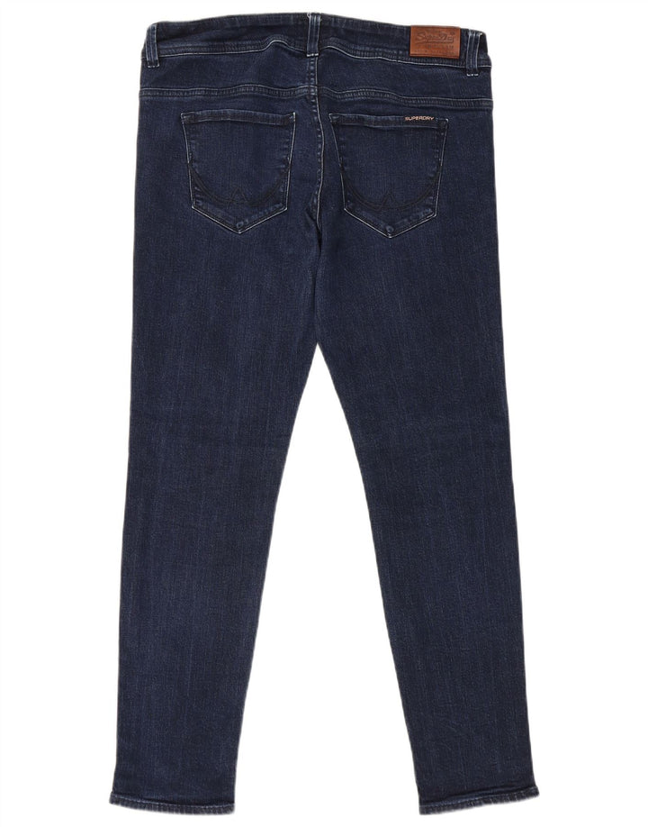 Jeans skinny feminino Superdry W32 L30 algodão azul marinho