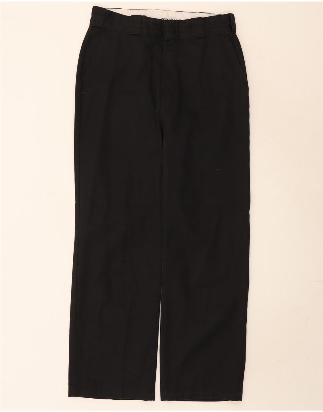 Calças Chino retas masculinas Dickies W28 L27 poliéster preto