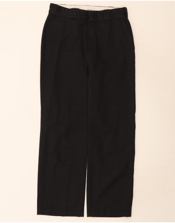 Calças Chino retas masculinas Dickies W28 L27 poliéster preto