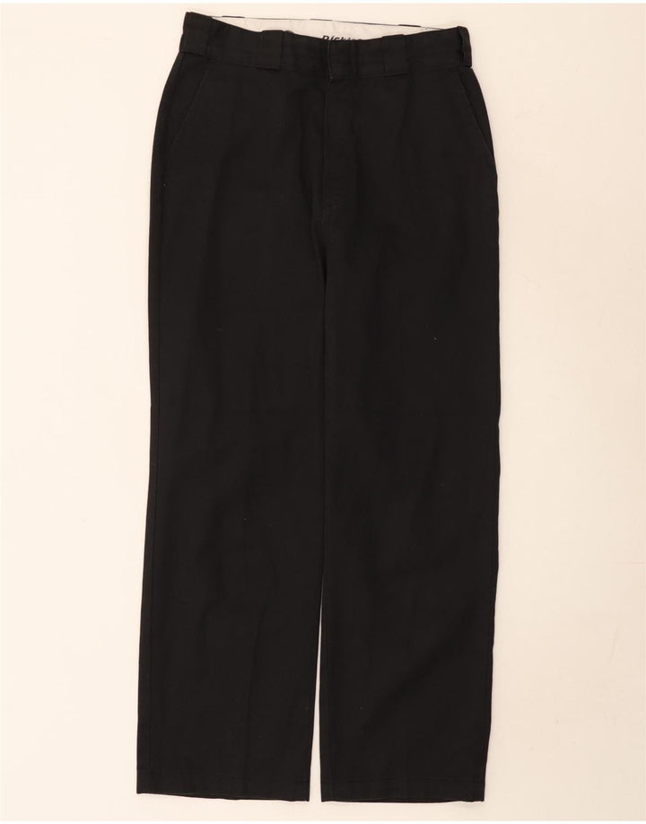Calças Chino retas masculinas Dickies W28 L27 poliéster preto