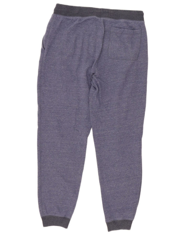 Calça de treino feminina J. Crew Joggers UK 14 médio azul marinho manchado