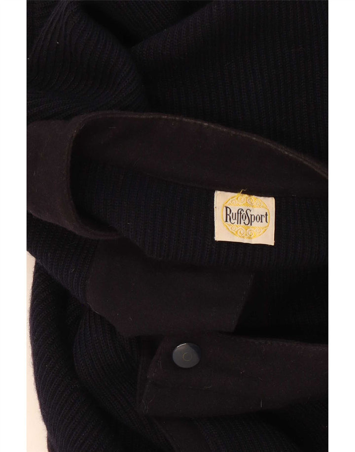 Suéter cardigã masculino Ruffo XL azul marinho