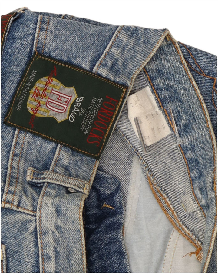 Saia jeans feminina Fordocks IT 44 médio W28 azul