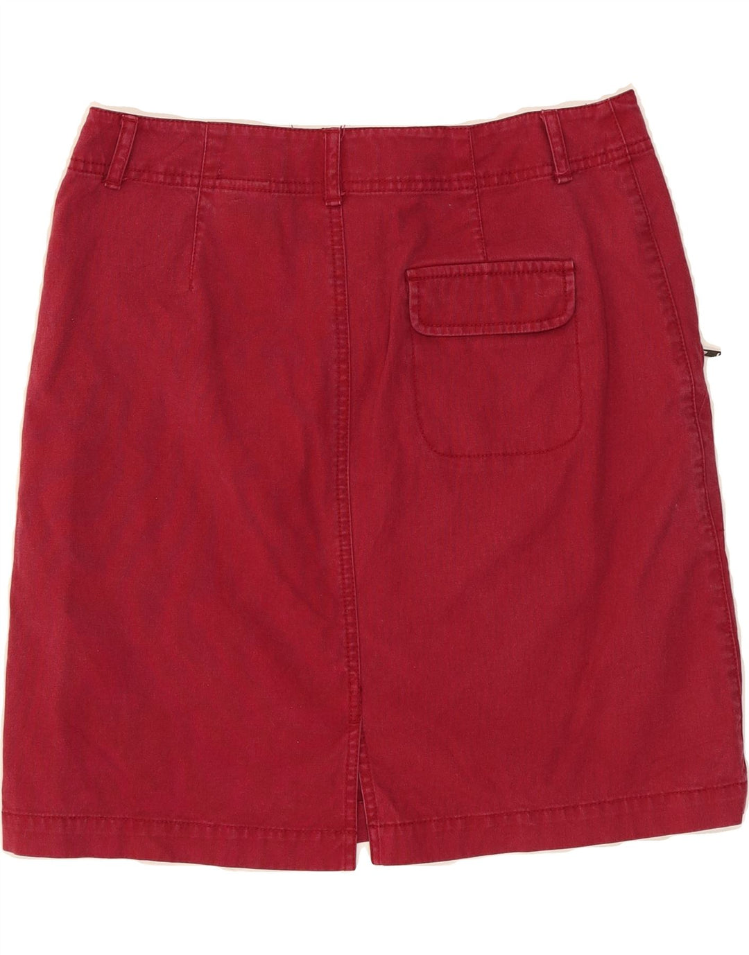 EDDIE BAUER Womens Straight Skirt US 8 Medium W30 Burgundy Cotton Vintage Eddie Bauer and Second-Hand Eddie Bauer from Messina Hembry 