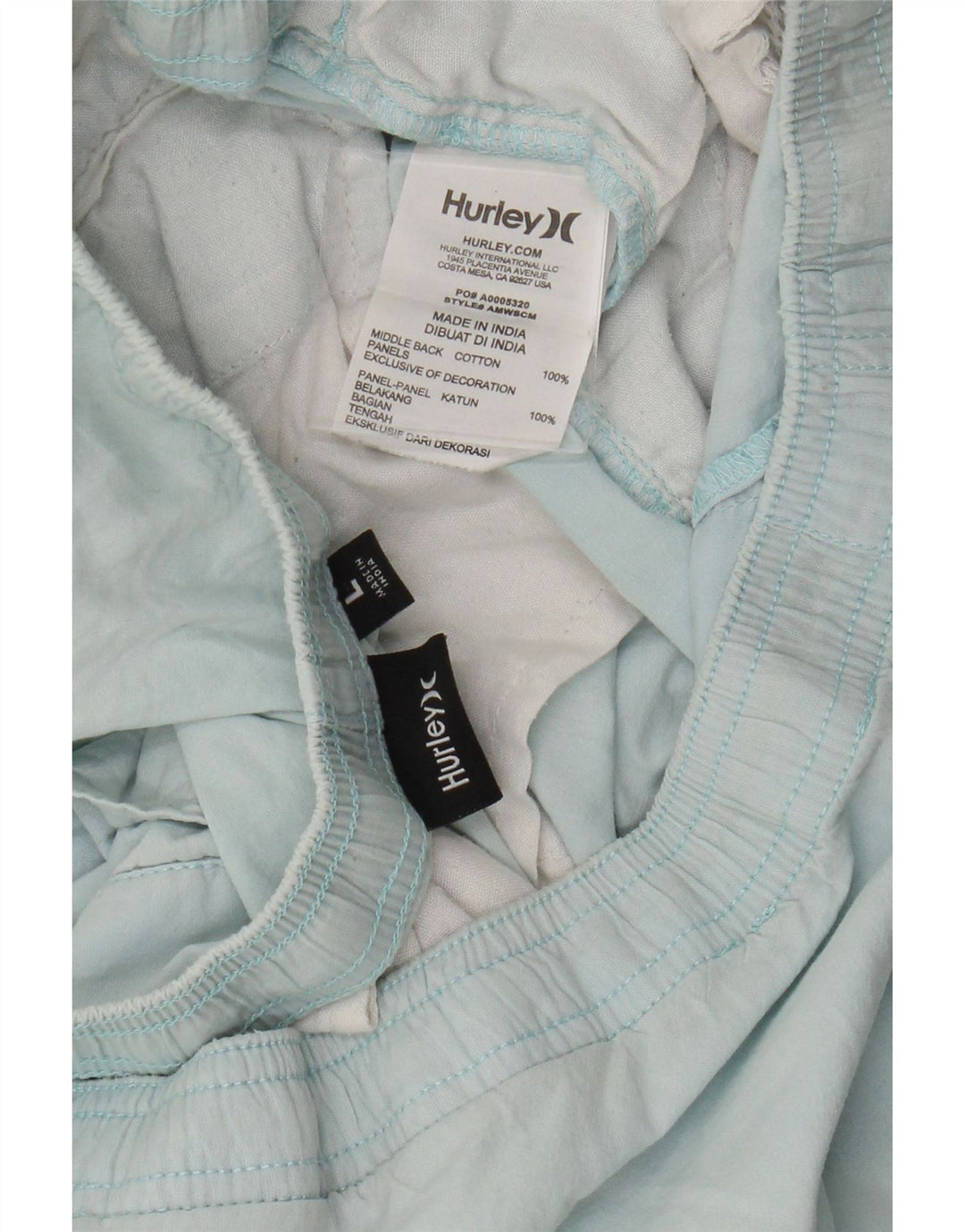 Hurley Mens Chino Shorts Grande W36 Azul Algodão