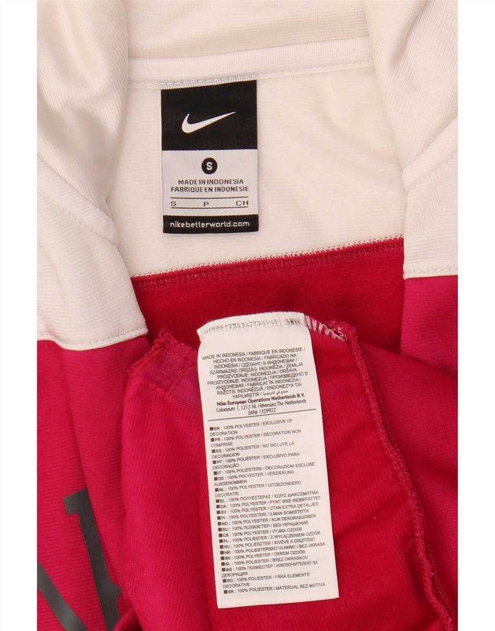 Jaqueta Nike feminina com agasalho gráfico UK 10 pequeno bloco colorido rosa