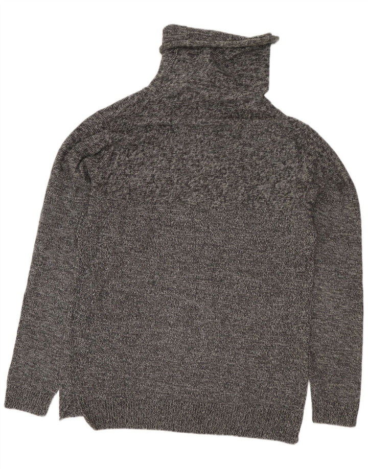 Suéter masculino Jack & Jones com gola redonda e algodão manchado cinza médio