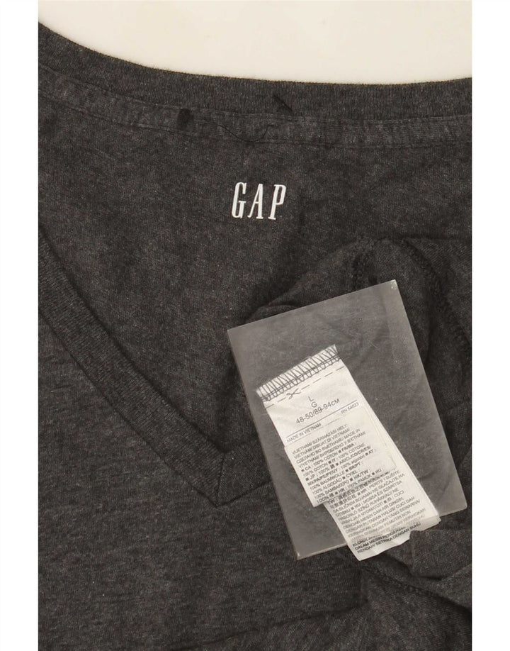 Camiseta masculina Gap grande algodão manchado cinza