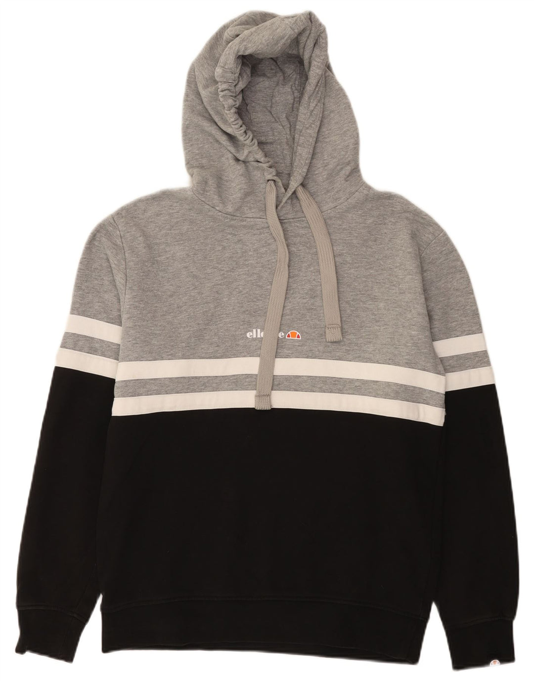 Ellesse moletom com capuz masculino pequeno cinza colorblock algodão