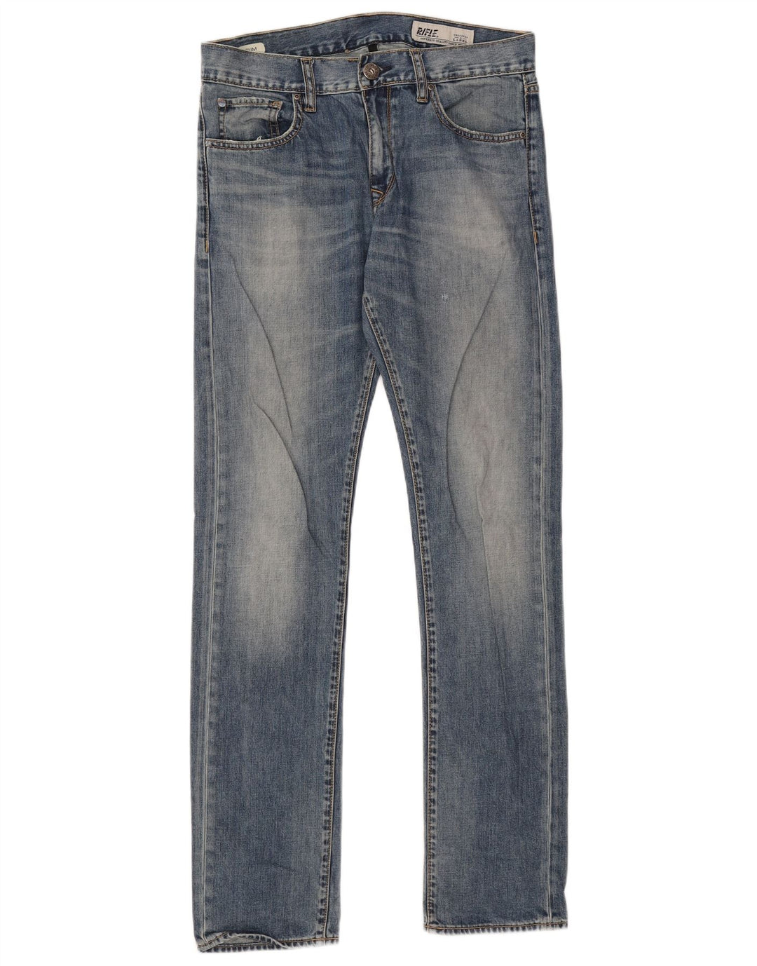 Rifle Mens Straight Jeans W30 L33 Azul Algodão