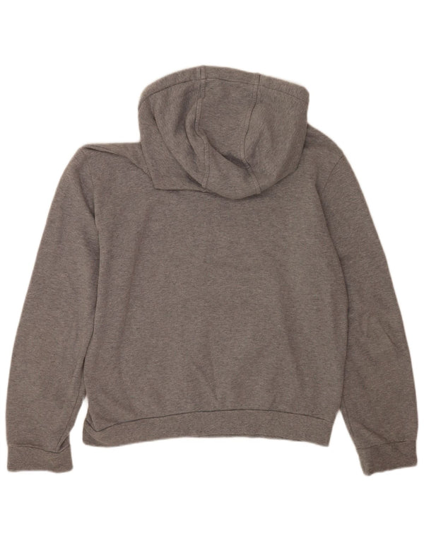 Suéter com capuz gráfico masculino Emporio Armani XL cinza algodão manchado