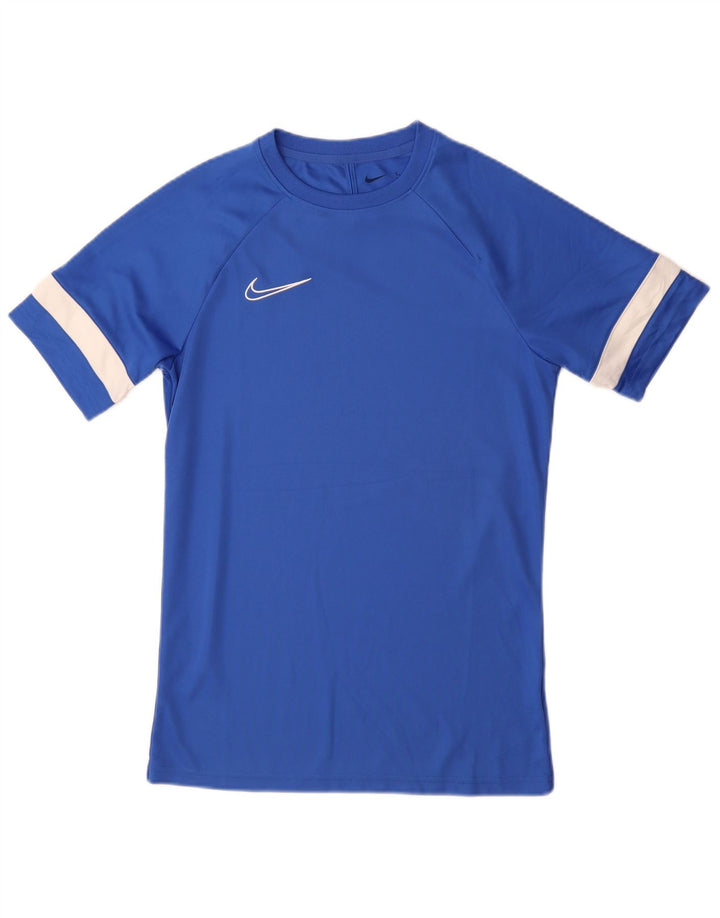 Camiseta Nike Masculina Dri Fit Top Pequeno Bloco Colorido Azul