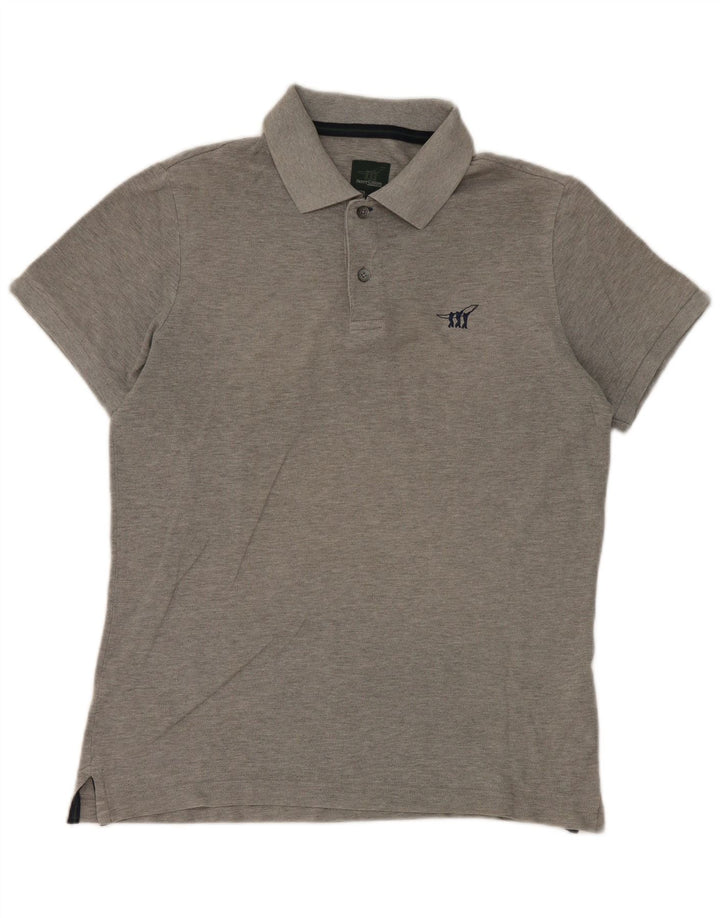 Camisa polo masculina Henry Cottons algodão cinza médio