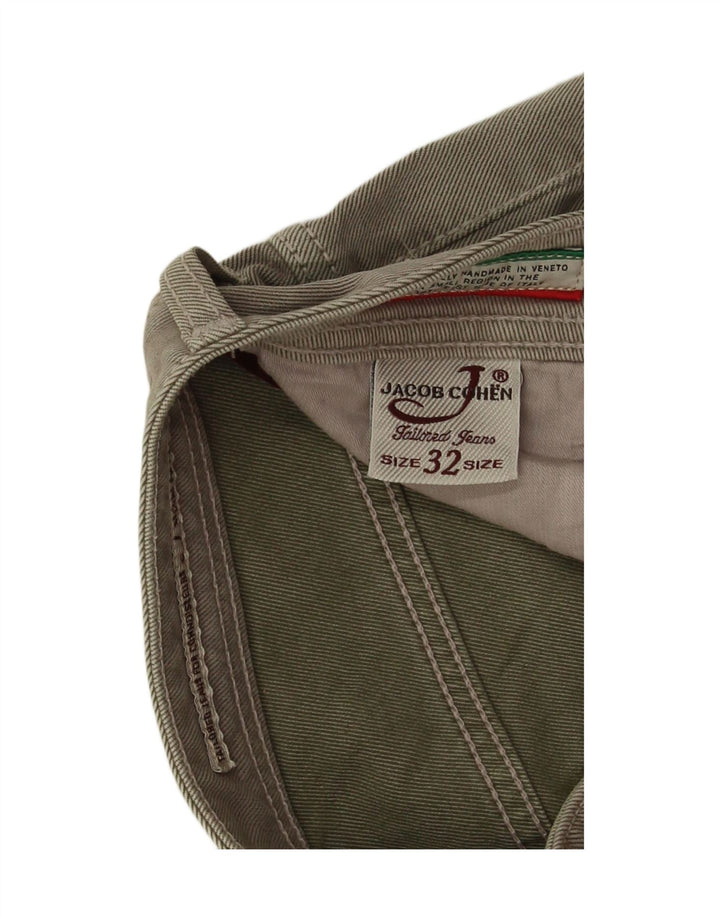 Jacob Cohen Calça jeans reta regular masculina W32 L26 algodão cinza