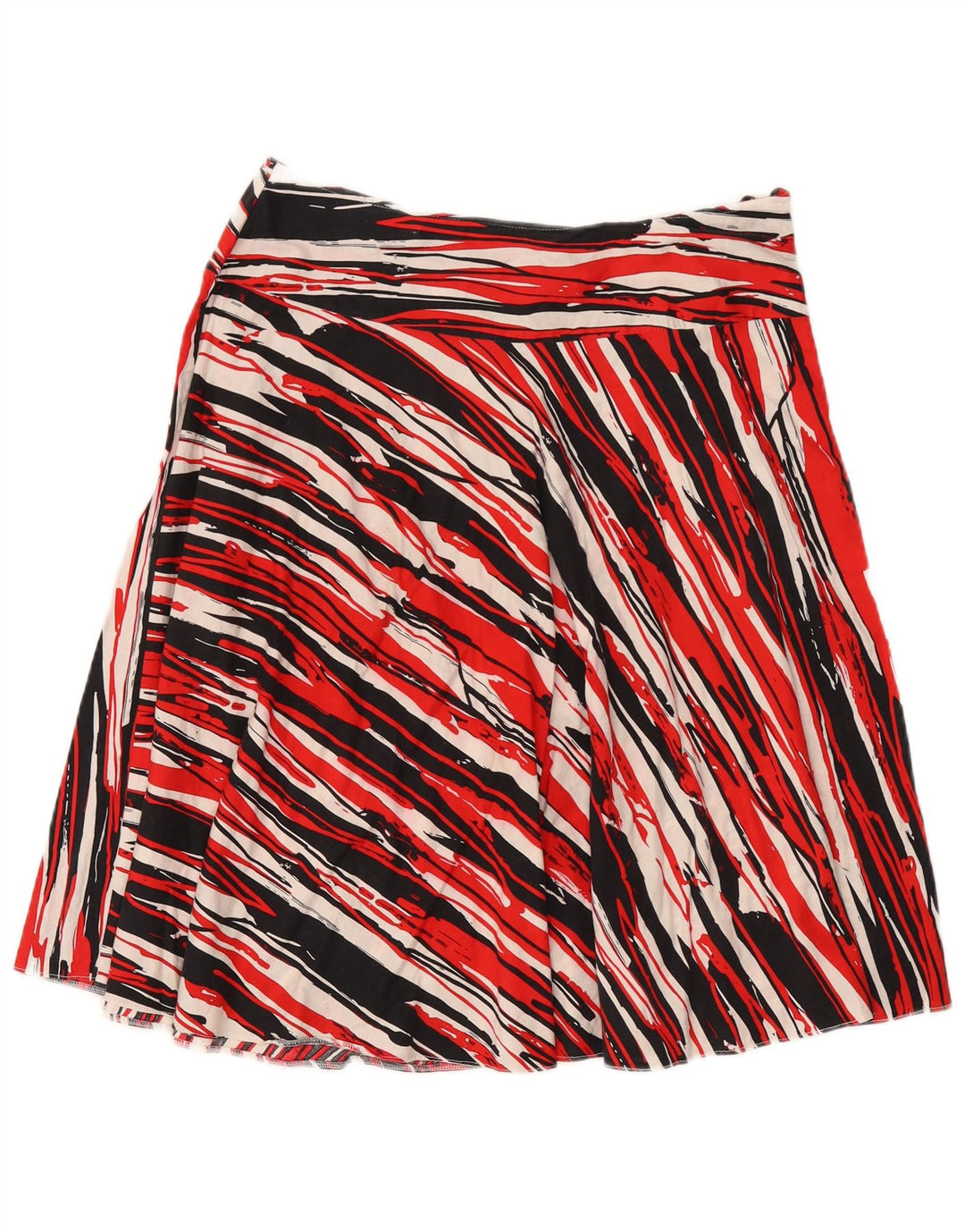 Saia vintage feminina linha A W32 grande listrada multicolorida