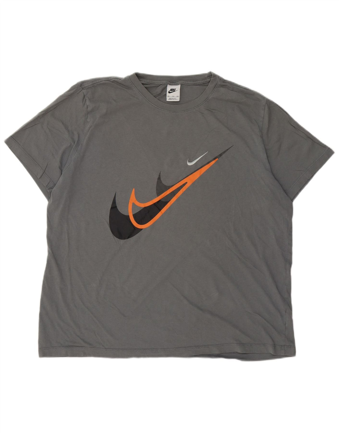 Camiseta Nike masculina gráfica Top 2XL algodão cinza