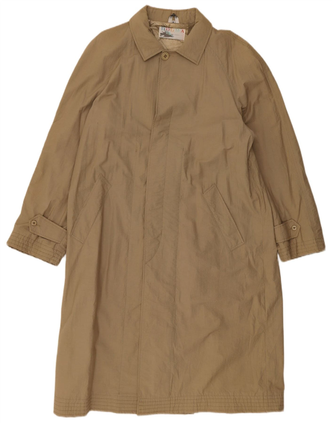 Sobretudo masculino vintage UK 38 algodão bege médio