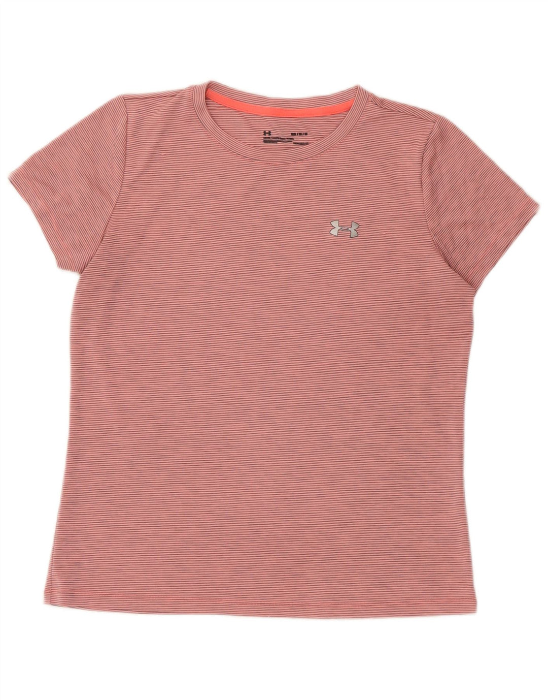 Camiseta feminina Under ARMOUR Heat Gear Top Reino Unido 14 risca de giz rosa médio