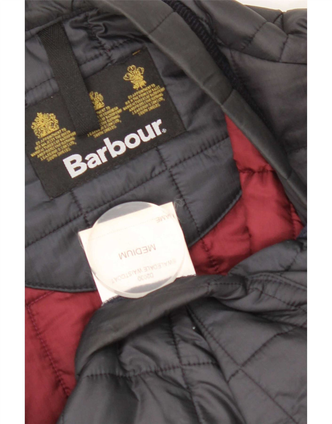 Colete acolchoado masculino Barbour UK 38 poliamida azul marinho médio