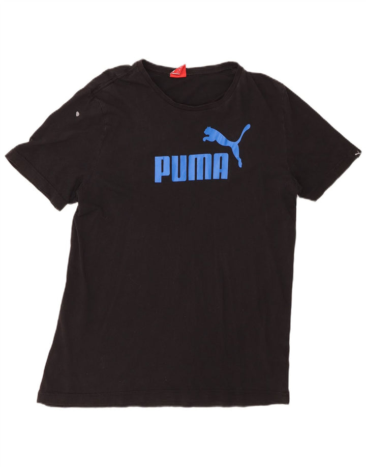Camiseta masculina PUMA com estampa gráfica grande preta