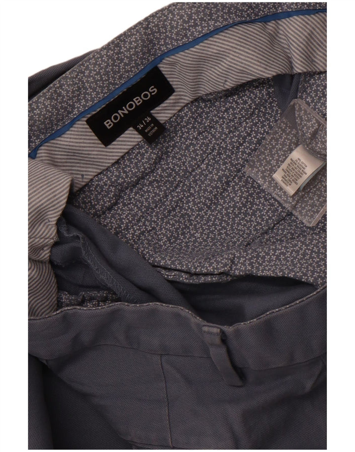Calça masculina slim BONOBOS W34 L36 algodão azul