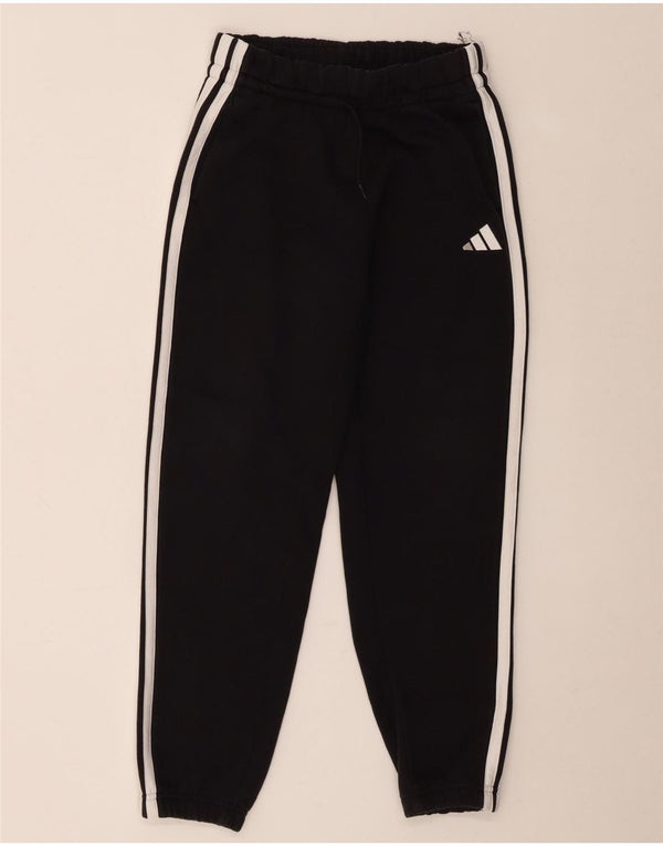 Adidas Boys Tracksuit Trousers Joggers 11-12 Years Black Cotton