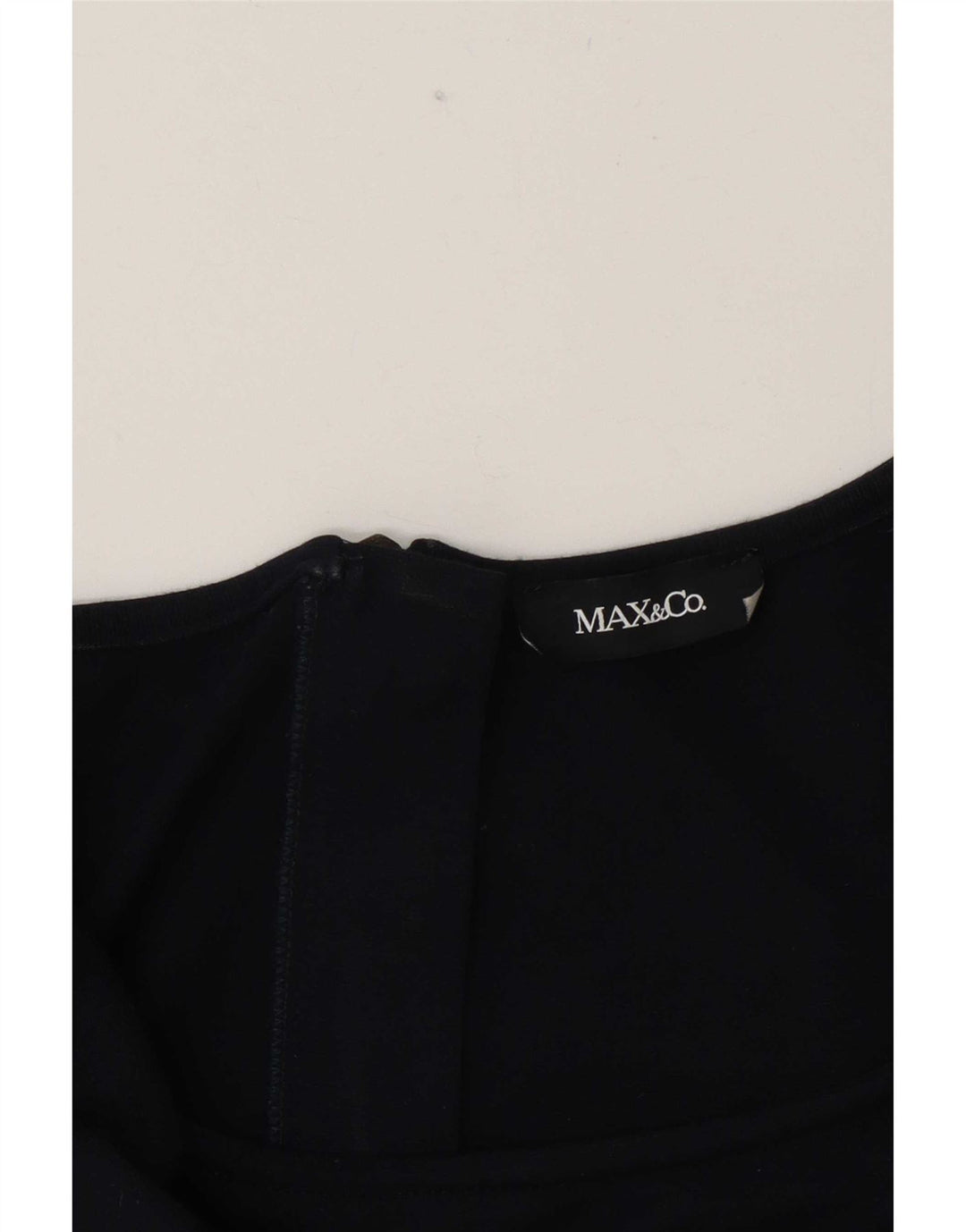 Max&Co. Vestido bainha feminino UK 12 médio azul marinho