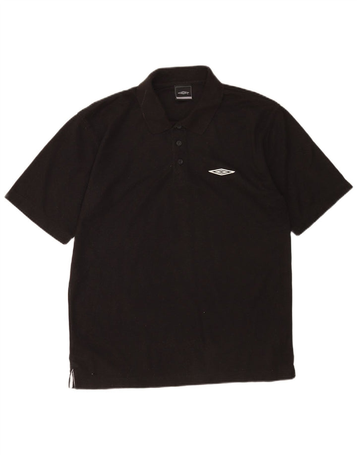 Camisa polo masculina Umbro médio preto poliéster