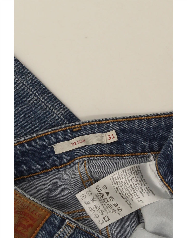 Calça jeans feminina LEVI'S 712 Slim W31 L28 azul algodão