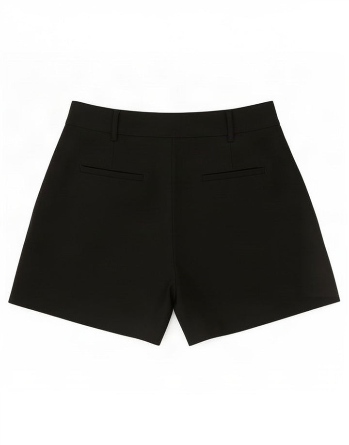 Zara Womens Pegged Chino Shorts Médio W28 Preto
