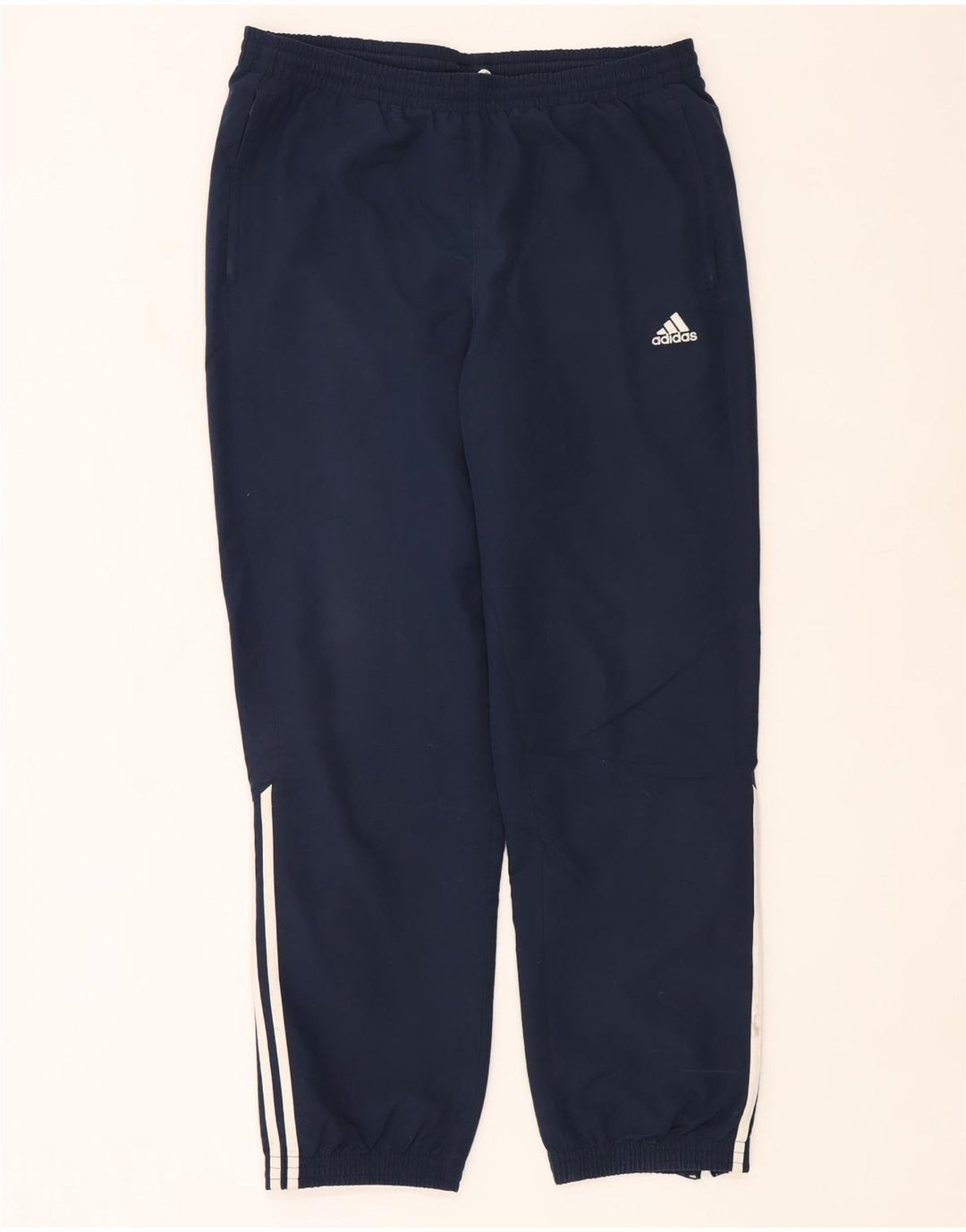 Calça de treino masculina Adidas Joggers grande poliéster azul marinho
