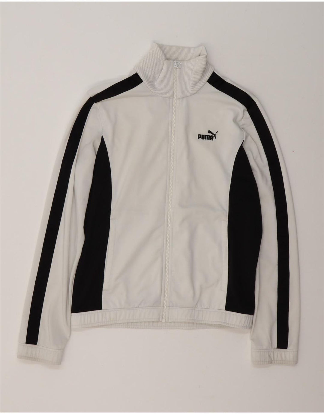 Puma Mens Tracksuit Top Jacket Médio Branco Colourblock Poliéster