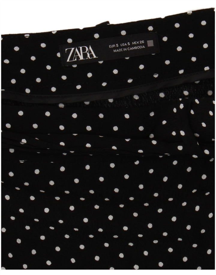 ZARA Shorts feminino casual pequeno W26 com bolinhas pretas