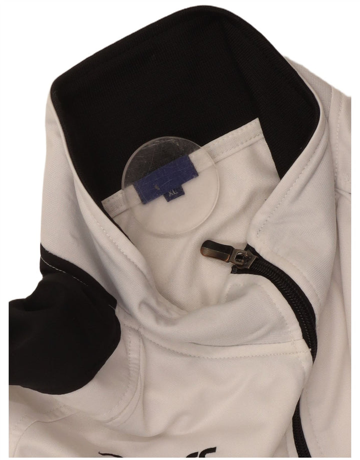 Jaqueta Asics Feminina Graphic Tracksuit UK 18 XL Branco Colorblock