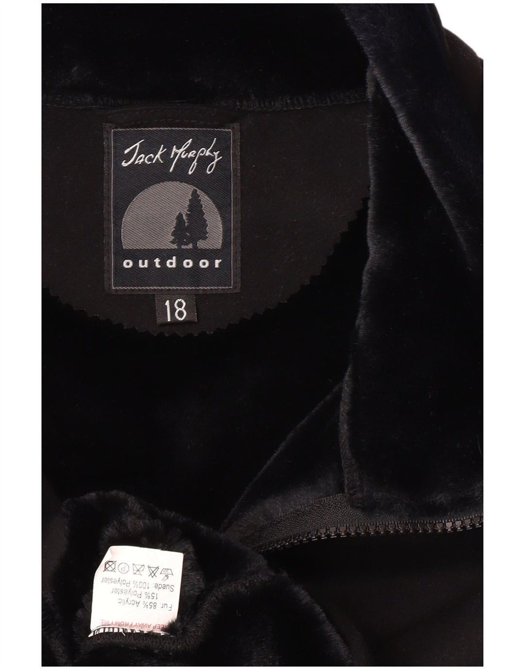 JACK MURPHY Colete feminino UK 18 XL preto acrílico