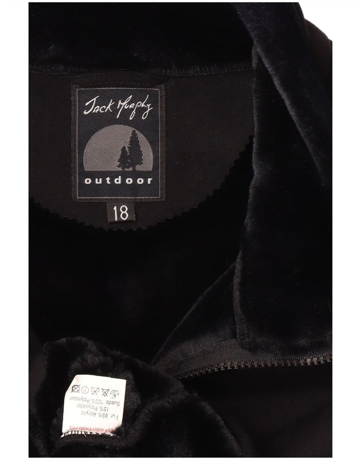 JACK MURPHY Colete feminino UK 18 XL preto acrílico