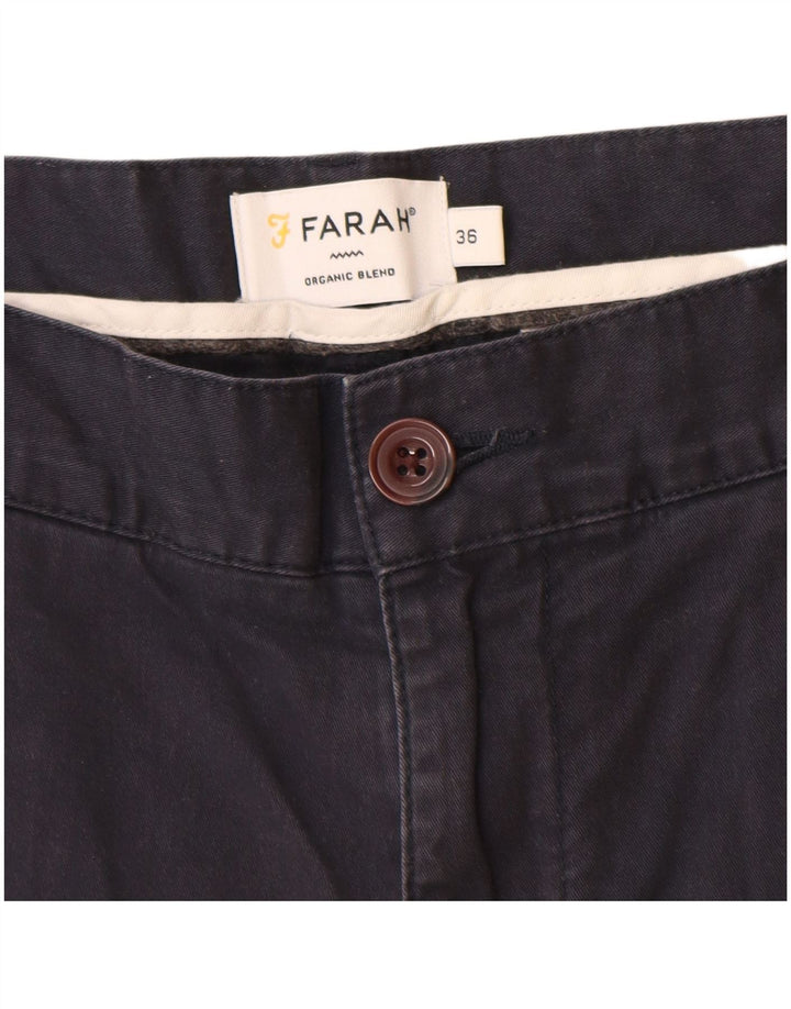 Farah Mens Chino Shorts W36 Grande Algodão Azul Marinho