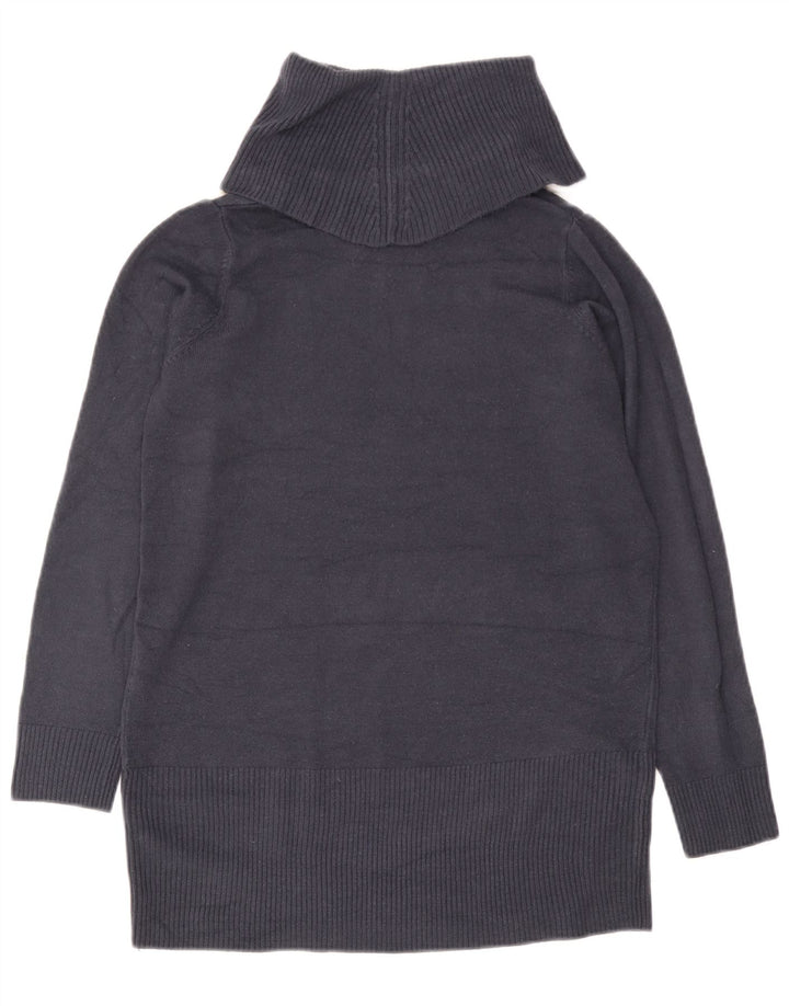 Suéter feminino Marks & Spencer com gola redonda Reino Unido 12 médio azul marinho