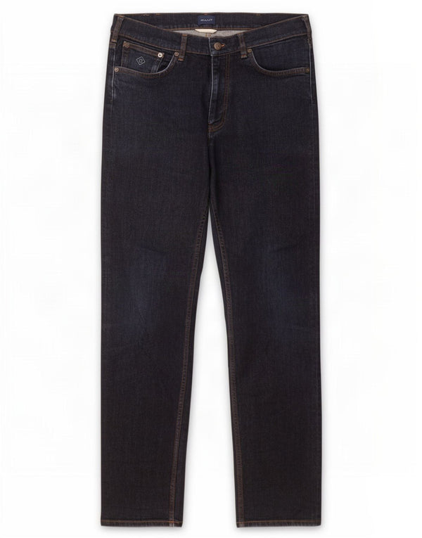 Gant Mens Slim Jeans W34 L34 Azul Marinho Algodão
