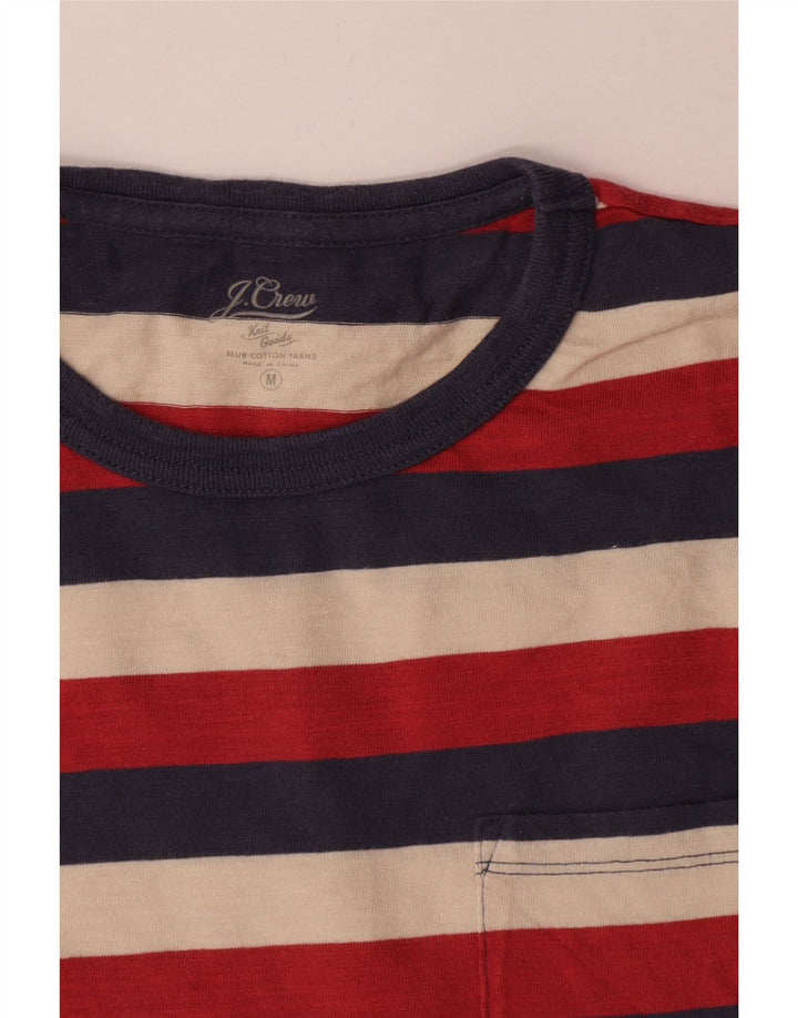 Camiseta masculina J. Crew Top médio de algodão listrado multicolorido