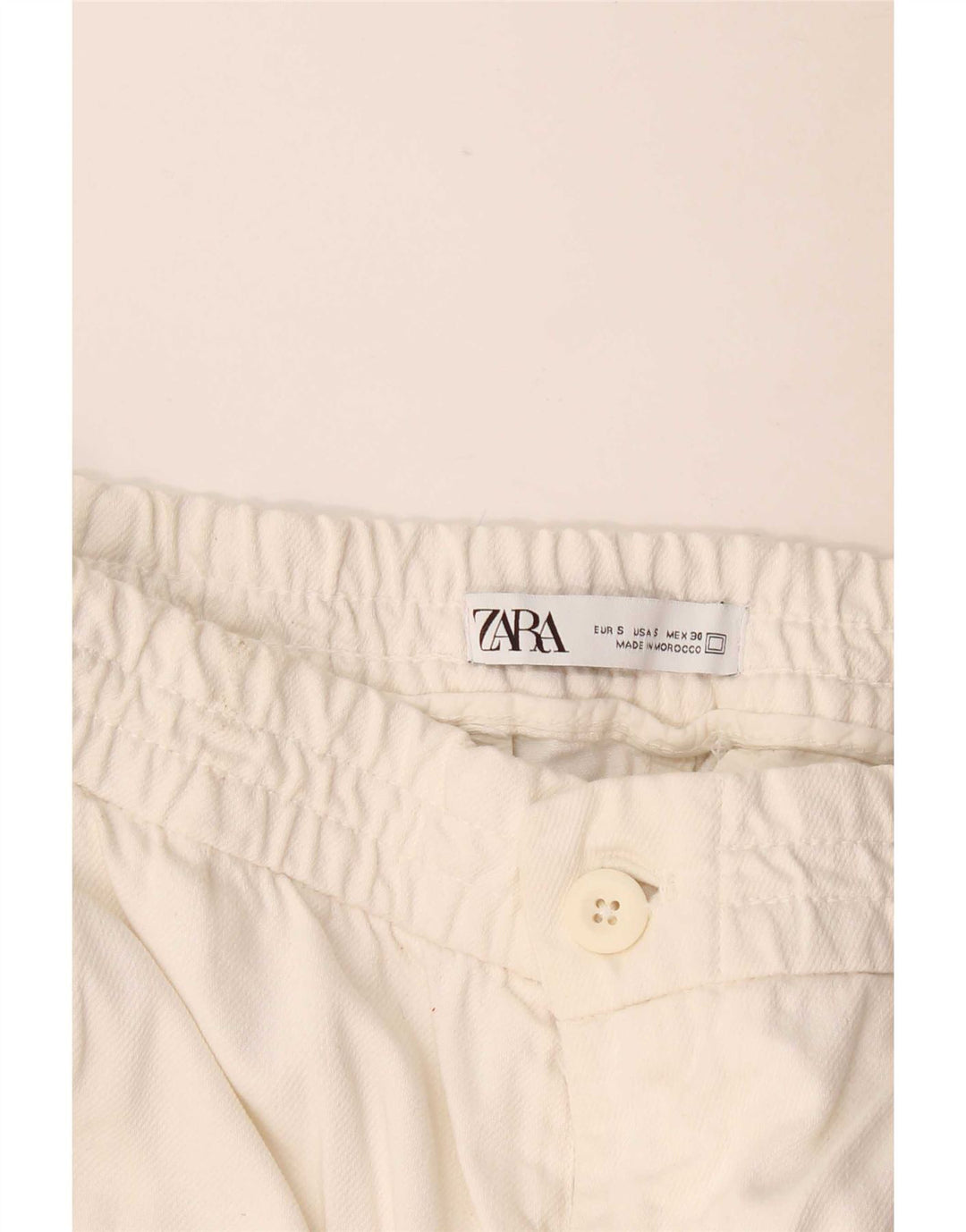 Calça Chino Reta Masculina Zara Pequena W30 L29 Branco