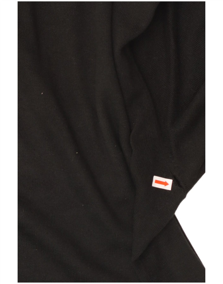 Suéter masculino TOMMY HILFIGER com decote em V grande algodão preto