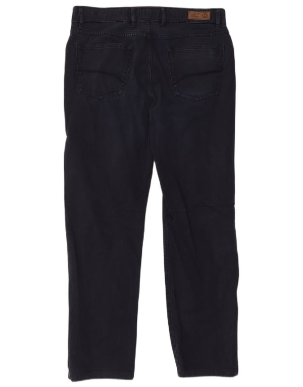 Calça Bugatti Masculina Reta Casual W34 L29 Azul Marinho