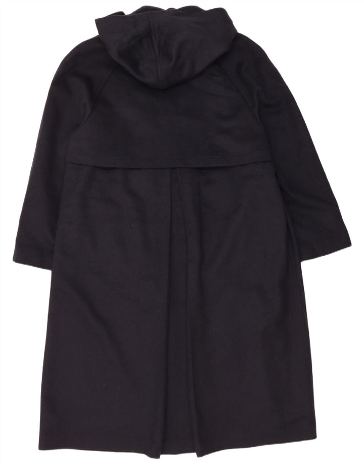 Sobretudo masculino vintage com capuz IT 48 lã azul marinho médio