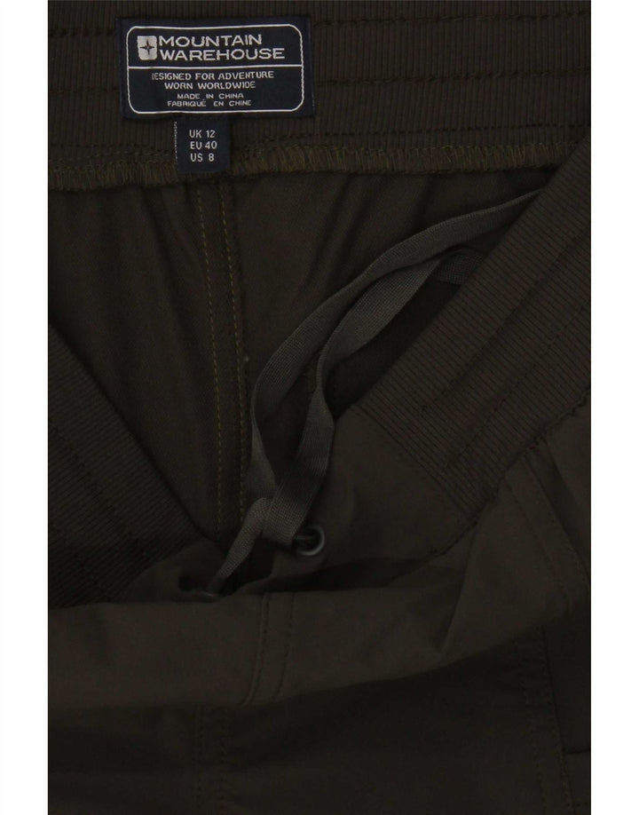 Shorts esportivos femininos Mountain Warehouse UK 12 poliéster cáqui médio