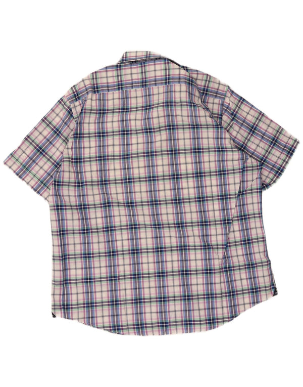 Camisa masculina de manga curta Navigare XL algodão xadrez multicolorido