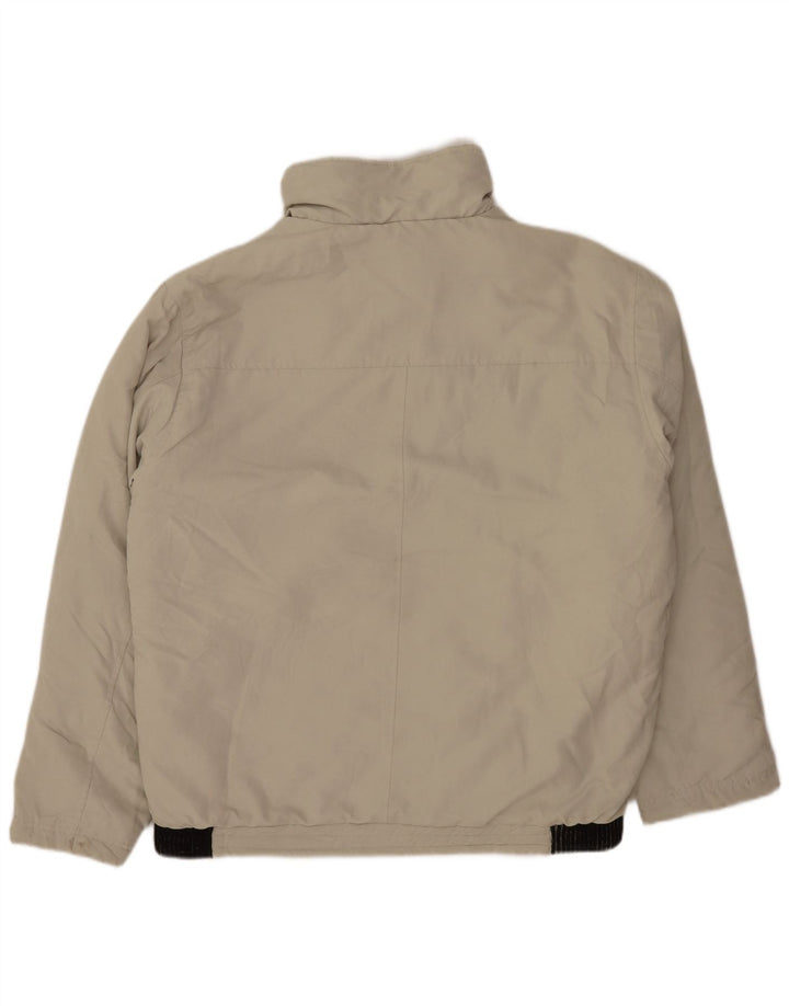 Jaqueta bomber masculina vintage UK 42 XL bege Colourblock poliéster